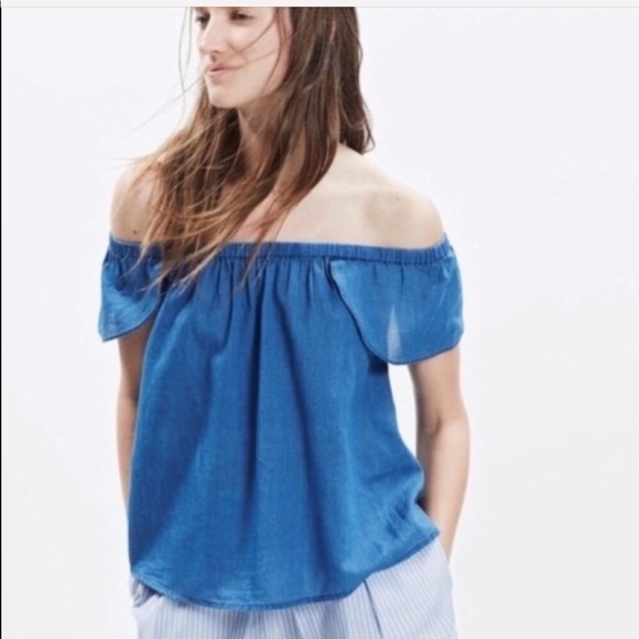 jean off the shoulder shirt